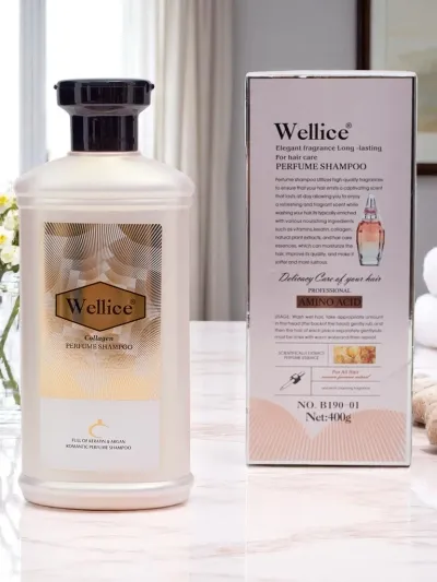 Wellice Collagen Perfume Shampoo – Strengthening Formula with Long-Lasting Fragrance for Smooth & Shiny Hair - Image 2