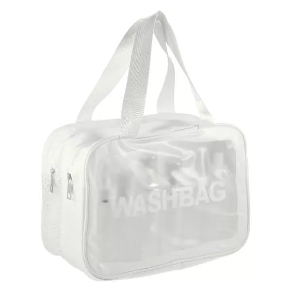 Premium PVC Waterproof Washbag – Portable Clear Toiletry & Makeup Kit Organizer Bag with Top Handle - Image 5
