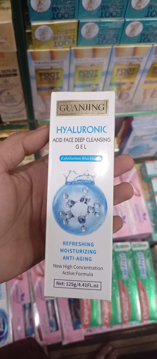 GUANJING Hyaluronic Acid Deep Cleansing Face Gel – Refreshing, Moisturizing & Anti-Aging (125g) - Image 3