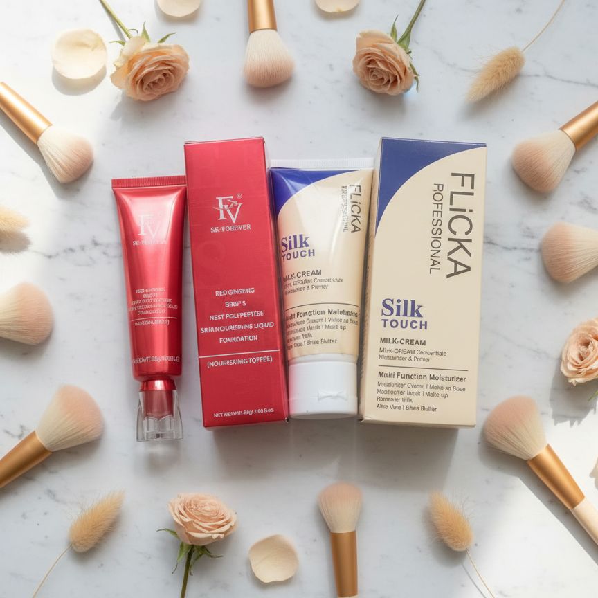 Flicka 2-In-1 Makeup Deal – Primer (60g) + Foundation (30g) Combo - Image 2