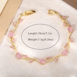 Tulip Bracelet – Premium Quality Stainless Steel Elegant Bracelet for Women ~ Without Box | Golden Base