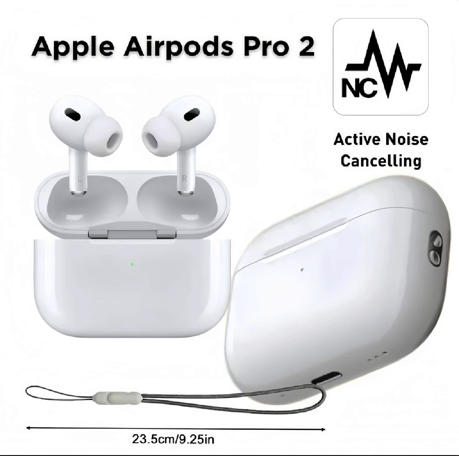 AirPods Pro 2nd Generation Replica Wireless Earbuds – Premium Bluetooth Earphones with Charging Case - Image 3