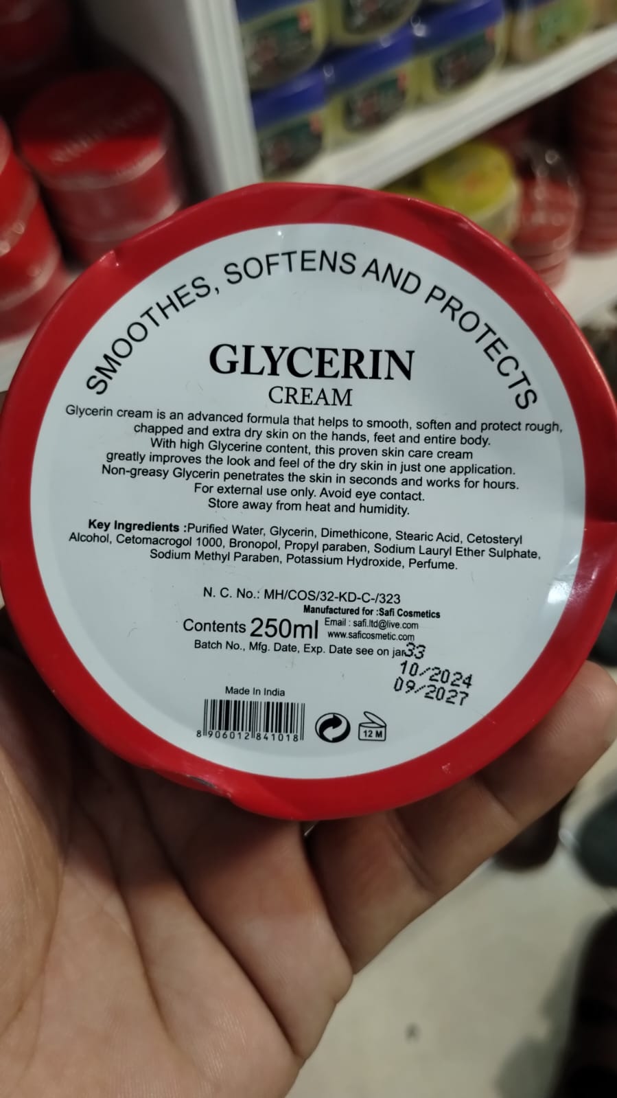 Glycerin Skin Cream Moisturizer | Deep Hydration & Soft Smooth Skin Care | Daily Use Nourishing Cream for Dry & Rough Skin 250 ml - Image 4