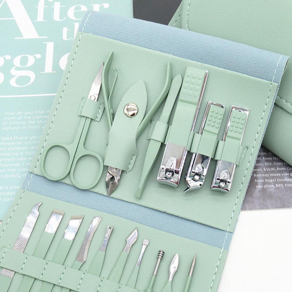 16-Piece Manicure & Pedicure Kit – Premium Stainless Steel Nail Care Set for Hand, Foot & Facial Grooming | Travel-Friendly Case Included | 16 Pcs Nail Care Set | Beauty Essentials Set ( Random Color ) - Image 4