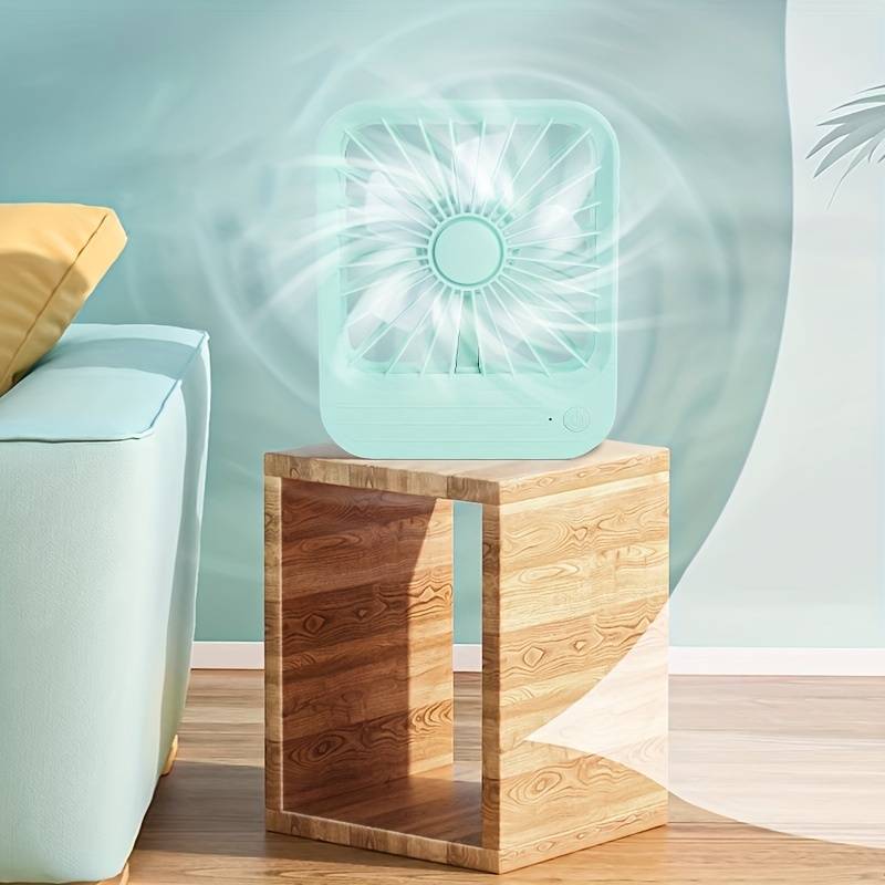 Quite Hanging Desk Fan, Mini USB Rechargeable Fan, Quiet Mini Desktop Cooling Fan for Indoor Outdoor(random color ) - Image 2