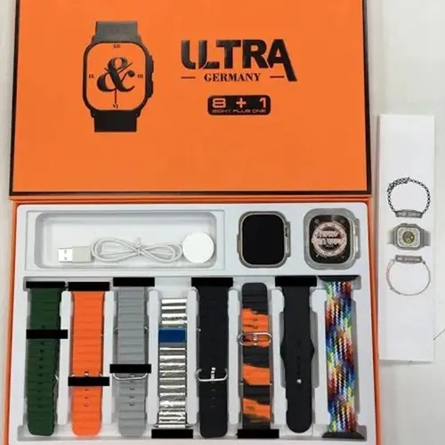 Y80 Ultra 8 in 1 Smart watch ,8 Straps 49MM Big Display (Random Colour) - Image 4